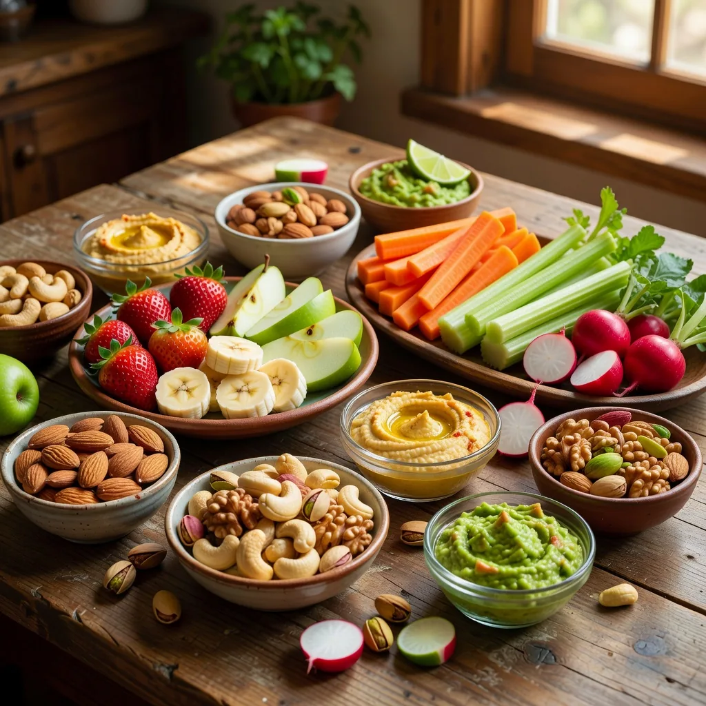 Selection of wholesome snacks representing balanced everyday eating