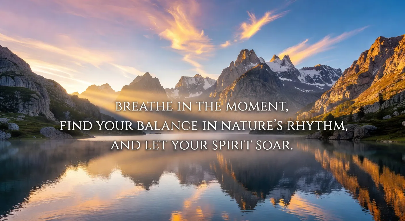 Calm natural setting representing mindful wellness and healthy living